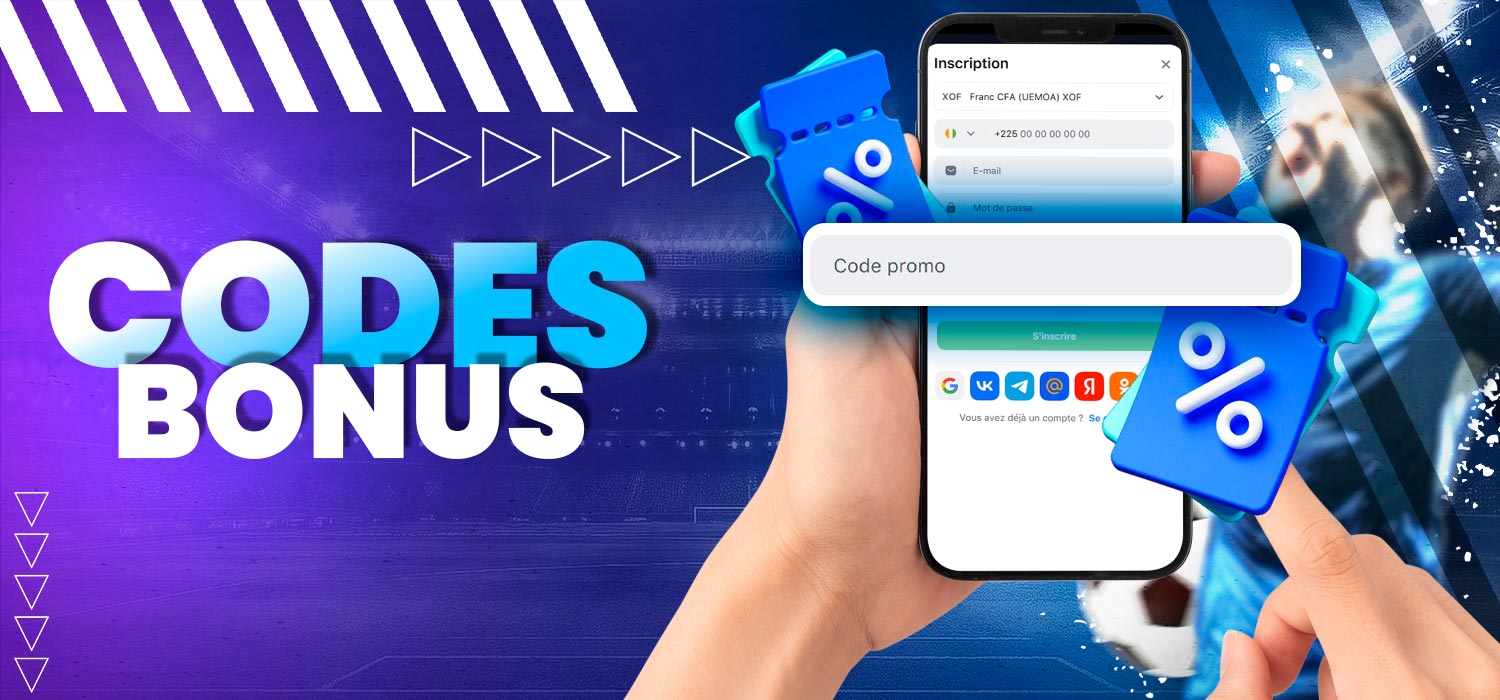 Codes bonus pour les joueurs de la plateforme 1win.