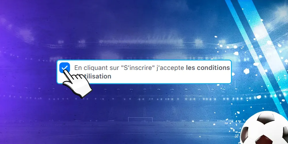 Confirmez votre âge et acceptez les règles.