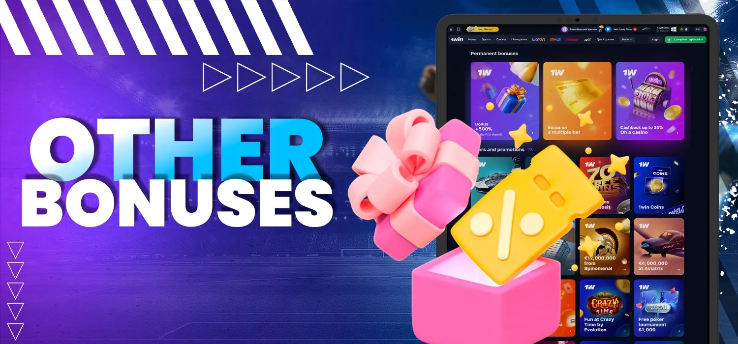 Other bonuses available to casino players.